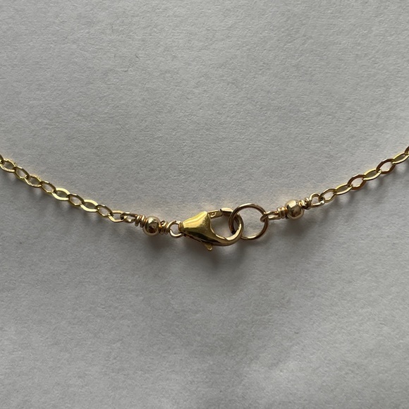 Wish bone necklace gold (hallmarks GF 14/20) - Picture 10 of 10